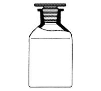 neoLab E-1437 ecoLAB Conical Shoulder Bottle, Clear Glass 50 ml EH, Glass Stopper, NS14/23