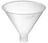 neoLab E-1664 powder funnel, polypropylene, 150 mm diameter, 29 mm spout diameter.