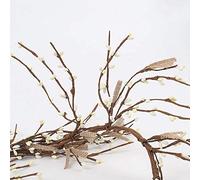 NeoL'artes 60 inch White Pip Berry and Burlap Rustic Garlands for Holiday Home Decor and Craft (White)