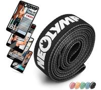 NEOLYMP Pull up exercise band made of fabric + e-book with over 100 exercises (Black - heavy: 35 kg - 60 kg) - pull up resistance bands resistance bands set fabric resistance bands