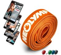 NEOLYMP Pull up exercise band made of fabric + e-book with over 100 exercises (Orange - light: 7.5 kg - 20 kg) - pull up resistance bands resistance bands set fabric resistance bands