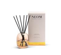 NEOM Happiness Reed Diffuser, Neroli, Mimosa & Lemon, 100ml | Zesty, uplifting fragrance; up to 12 weeks scent; refillable glass vessel; 100% natural