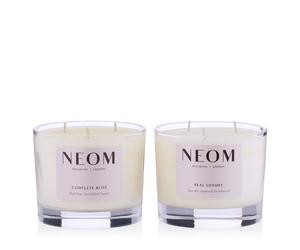 NEOM Wellbeing 3-Wick Candle Duo REAL LUXURY AND COMPLETE BLISS