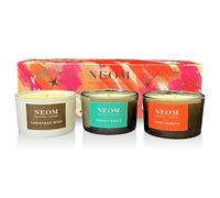 NEOM Wellbeing Wishes Candle Trio 75g - Hand-Poured Soy Wax Scented Candle Gift Set - Aromatherapy Glass Jar Candles for Home Fragrance, Mindfulness & Relaxing Atmosphere - Present for Wellness Lovers