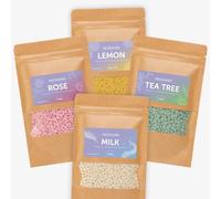 NEOMANN Waxing Pearls for Wax Hair Removal 450 g Tea Tree, Milk, Lemon, Rose Hard Wax or Wax for Painless Wax Pearls Hair Removal Body (Pack of 4)