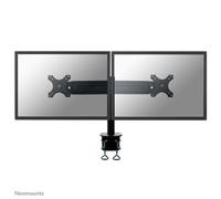 Newstar Tilt/Turn/Rotate Dual Desk Mount (clamp) for two 19-30" Monitor Screens, Height Adjustable - Black