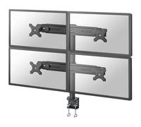 Newstar FPMA-D700D4 Tilt/Turn/Rotate Quad Desk Mount (clamp) for four 19-30" Monitor Screens, Height Adjustable - Black