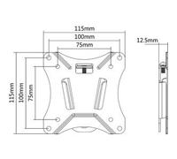 Neomounts NM-W25BLACK 10-30" Fixed Monitor/TV Wall Mount - Black