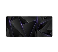 Neon 3D Geometry Colorful Crack Cool Extended Gaming Mouse Pad Mat with Stitched Edge Non-Slip Base Big Mouse Pad Office Computer Keyboard Laptop Home（You can DIY any pattern）