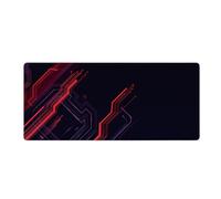 Neon 3D Geometry Colorful Crack Cool Extended Gaming Mouse Pad Mat with Stitched Edge Non-Slip Base Big Mouse Pad Office Computer Keyboard Laptop Home（You can DIY any pattern）