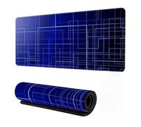 Neon 3D Geometry Colorful Crack Cool Extended Gaming Mouse Pad Mat with Stitched Edge Non-Slip Base Big Mouse Pad Office Computer Keyboard Laptop Home （You can DIY any pattern）