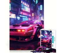 Neon Acceleration 1000 Piece Jigsaw Puzzles for Adults Jigsaw Fine Logic Toy Quiet Fun Neat Edge Memorable Gift (38x52cm)