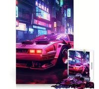 Neon Acceleration 1000 Pieces Jigsaws Adults Puzzles Gifts Memory Upgrade Leisure Time Sharp Cut Wall Art Decor (50x75cm)
