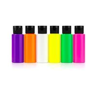 Neon Acrylic Paint Set for Kids and Adults 6 Colours 60ml Each Highly Pigmented and Bright Painting Paints for Canvas, Wood, Stone, Paper, Metal. (Fluorescent)