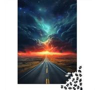 Neon-Alien-Landschaft, 1000-teiliges Puzzle für Erwachsene und Teenager, Halloween-Geschenk, Teenager, Mann, Frau, Geschenk, 1000 Teile (38 x 26 cm)