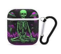 Neon Aliens 80s Slim Headphone Case Shockproof with Hook White-style