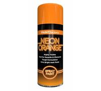 Neon All Purpose Aerosol Bright Spray Matt Gloss Spray Paint Satin Primer Metal Wood Plastic Fabric Indoor Outdoor, Interior & Exterior Paints 200ml (Orange Spray)