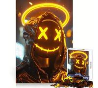 Neon Angel Smiley 1000 Piece Jigsaw Puzzles for Adults Teenagers Clear Logic Toy Relax Time Perfect Cut Santa Wish Item (38x52cm)