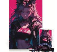 Neon Anime Fury Girl 1000 Piece Jigsaw Puzzles for Adults Teenagers Brain Play Peaceful Fun Sharp Edge Memorable Gift (50x75cm)