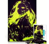 Neon Anime Girl 1000 Piece Jigsaw Puzzles for Adults Teenagers Logic Toy Relax Time Precision Cut (38x26cm)