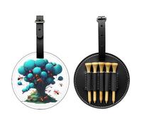 Neon Ant Colony Black Golf tee Storage Bag - Easy to Carry Around and More efficient in Playing Golf