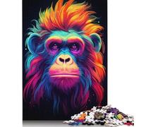 Neon Ape Jigsaw Puzzles for Adults Kids. 1000 Piece Whimsical Challenge Toy Educational Games Home Decoration for Adults& Kids Age 14 Years Up 1000pcs (38x26cm)