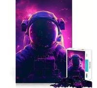 Neon Astronaut 1000 Piece Jigsaw Puzzles for Adults Jigsaw Brain Play Relax Mind Sharp Edge Premium Gift (50x75cm)