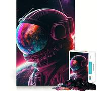 Neon Astronaut 1000 Piece Jigsaw Puzzles for Adults Teenagers Mind Puzzle Stress Free Art Assembly Thoughtful Gift (50x75cm)