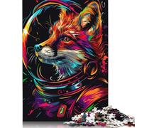 Neon Astronaut Fox Puzzles for Adults 1000 Pieces Puzzles for Adults & Teenager Age 12 Years Up Christmas Eve Gifts 1000pcs (75x50cm)