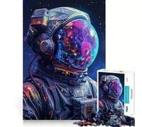 Neon Astronaut In Space 1000 Pieces Jigsaws Adults Puzzles Gifts Mind Game Toy Bonding Time Neat Cut Bday Surprise (38x26cm)