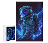 Neon Astronaut in Space -4 Jigsaw Puzzle, 1000 PCS, Indoor Activity for The Home, A for Adult Puzzle Lovers, for Cosy Nights