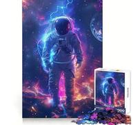 Neon Astronaut Spacestorm Jigsaw Puzzles for Adults 1000 Piece Reason Skill Toy Anxiety Relief Exact Cut Elegant Gift (50x75cm)