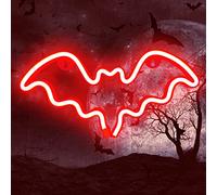 Neon Bat Sign, LED Bat Neon Light for Wall Decor - USB or Battery Powered for Halloween Party, Bar, Room Decor