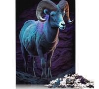 Neon Bighorn Stance Puzzles 1000 Piece Jigsaws for Adults Learning Educational Toys Family Games Festival Birthday Gifts 1000pcs (38x26cm)