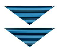 Neon Blue Black Strips dog grooming bandanas bulk Unique Shape Adjustable Fit Triangle Bibs Kerchief Set Cute Pet Accessories for Dogs Cats S