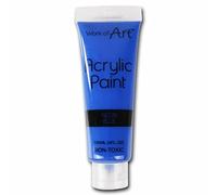Neon Blue Colour Acrylic Paint Tubes 120ml Water Based Neon Acrylic Paints for Canvas Paper Wood Fabric & Other Surfaces Vivid Non-Toxic, Quick Drying & Rich Pigmented Paint for Beginners & Artists
