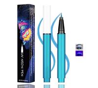 Neon Blue UV Glow Eyeliner & Face Paint Pen - Waterproof Quick-Dry Makeup Marker for Kids & Adults, High-Pigment Liquid Liner for Festivals, Parties, Club Nights & Creative Body Art
