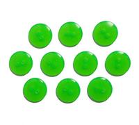 Neon Bright Round 2 Hole Buttons - Pack of 10 (Green, 15mm)