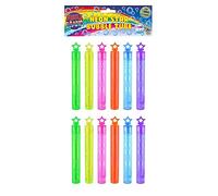 Neon Bubble Tubes with Star Topper, Pack of 24