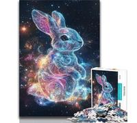 Neon Bunny 1000 Piece Jigsaw Puzzles for Teenagers Gifts,family Fun Games Is Ideal As A Gift for The Whole Family (50x75cm)