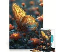 Neon Butterfly 1000 Pieces Jigsaw Puzzles for Teenagers Wise Think Toy Calm Fun Clear Cut Art Collectible (50x75cm)