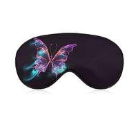 Neon Butterfly Sleep Mask Comfort Travel Eye Masks with Adjustable Elastic Strap Soft Funny Block Light Sleep Eye Cover for Side Sleeper for Nap Men Women Gift