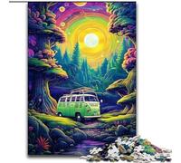 Neon Car in Nature 1000 Piece Jigsaw Puzzles, Family Fun Games Fun at Home Activities, Birthday Present, Travel Gifts (26x38cm)