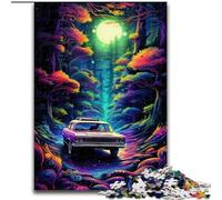 Neon Car in Nature 1000 Pieces Jigsaw Puzzle For Adults Teens, Challenging Game And Family Play Educational Game for Birthday, Chrismas (50x75cm)