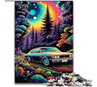 Neon Car in Nature 1000 Pieces Jigsaw Puzzle For Adults Teens, Challenging Game for Is Ideal As A Gift for The Whole Family (50x75cm)