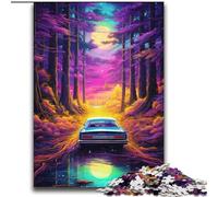 Neon Car in Nature 2000 Pieces Jigsaw Puzzle for Adults& Teens, Brain Intelligence Challenge Addictive Toys for Home Decoration (70x100cm)
