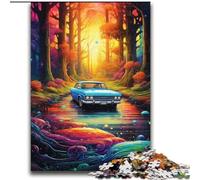 Neon Car in Nature Adult Jigsaw Puzzles 2000, Suitable for Ages 14 And Up Family Fun It Is Ideal As A Gift for The Whole Family (70x100cm)