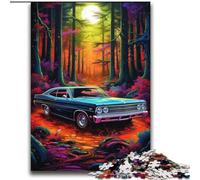 Neon Car in Nature Jigsaw Puzzles for Adults 2000 Piece, Decompressing Intellectual Educational Toy Educational Game for Birthday, Chrismas (70x100cm)
