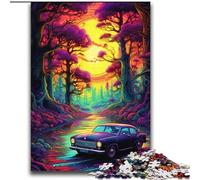 Neon Car in Nature Jigsaw Puzzles for Teenagers 2000 Jigsaws, Relax Games Is Ideal As A Gift for The Whole Family (70x100cm)