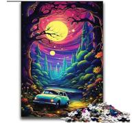 Neon Car in Nature Jigsaw Puzzles for Teenagers, Challenging Game And Family Play Birthday Present, Gifts, Wall Art (70x100cm)